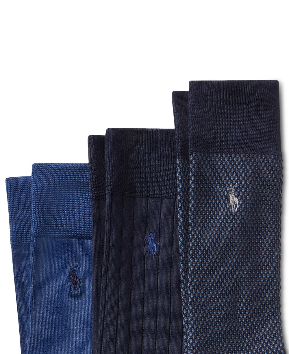 Men's 3-Pk. Supersoft Birdseye Dress Socks