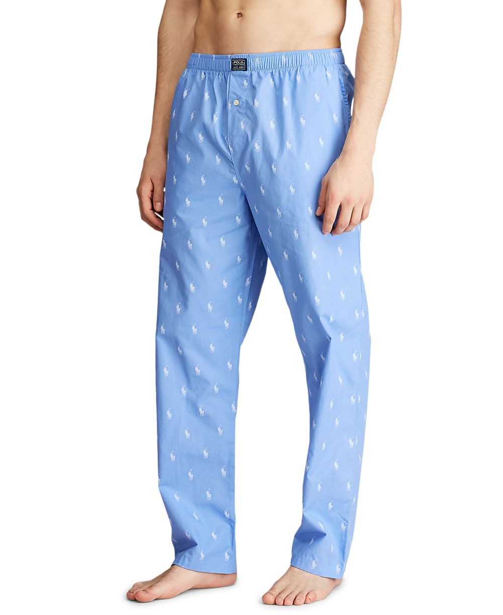 Men's Cotton Jersey Sleep Shirt & Polo Player Pajama Pants