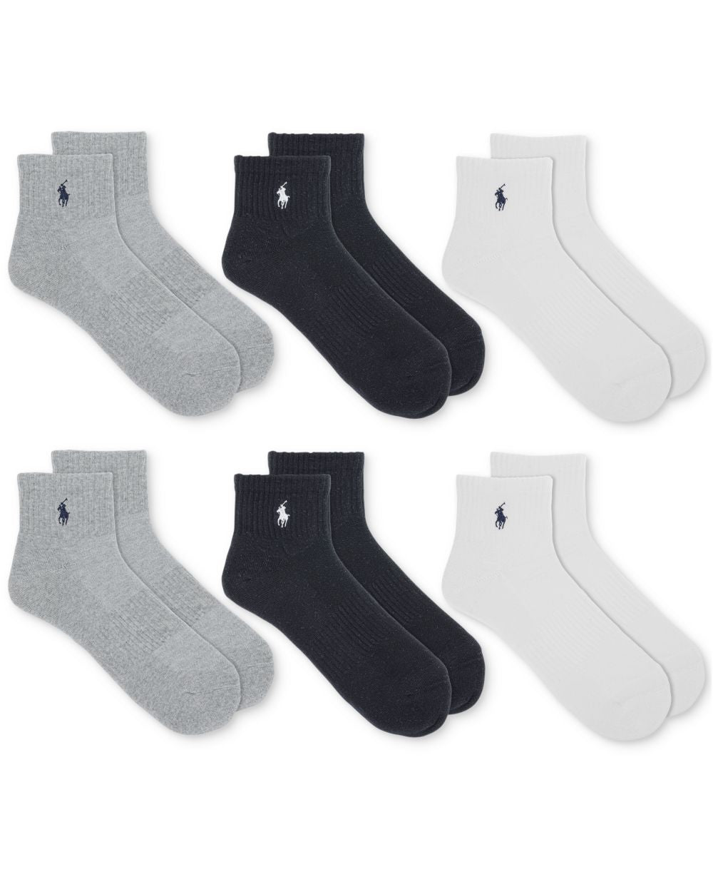 Men's 6-Pack Performance Sport Quarter Socks