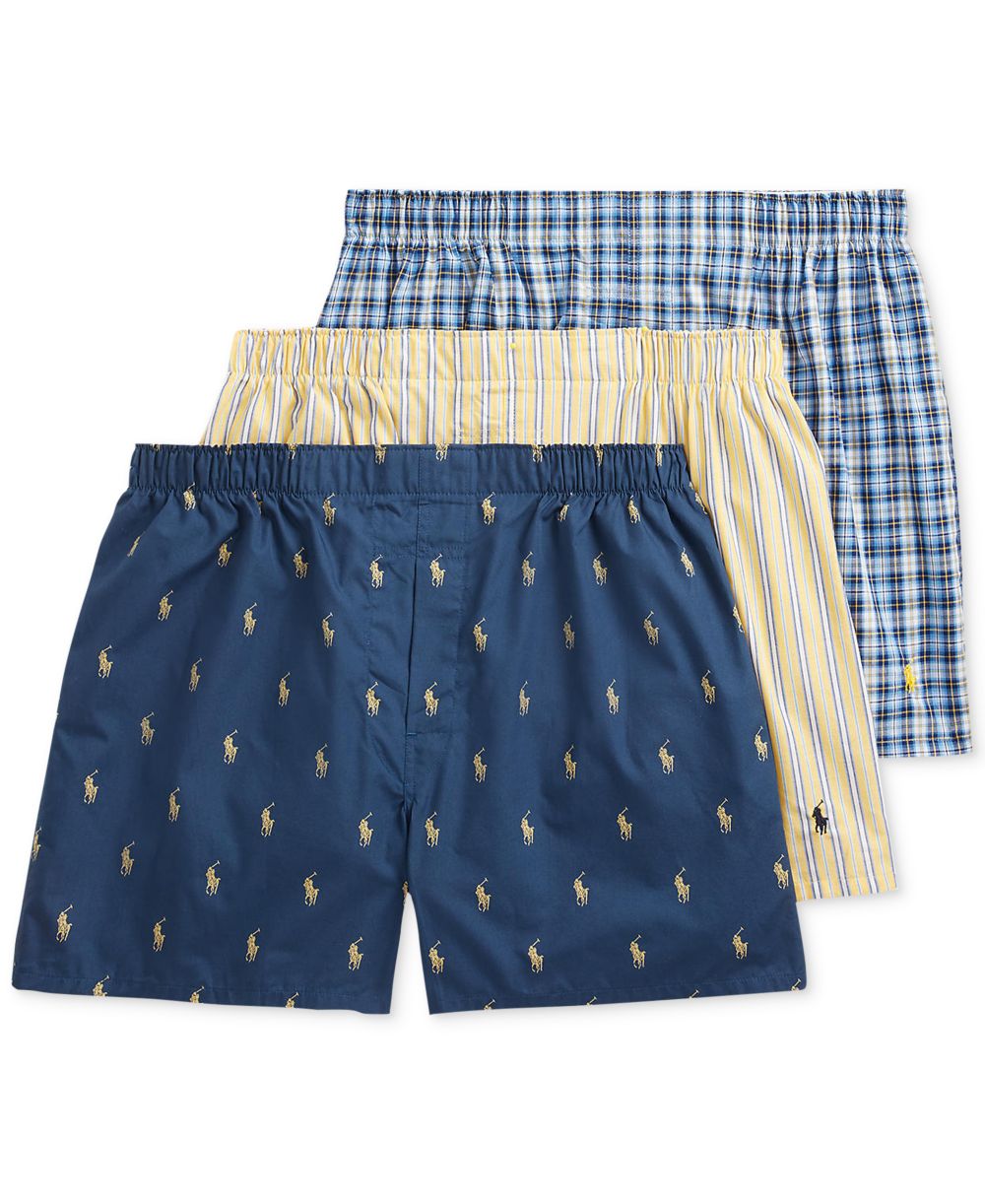 Men's 3-Pack Classic Woven Cotton Boxers