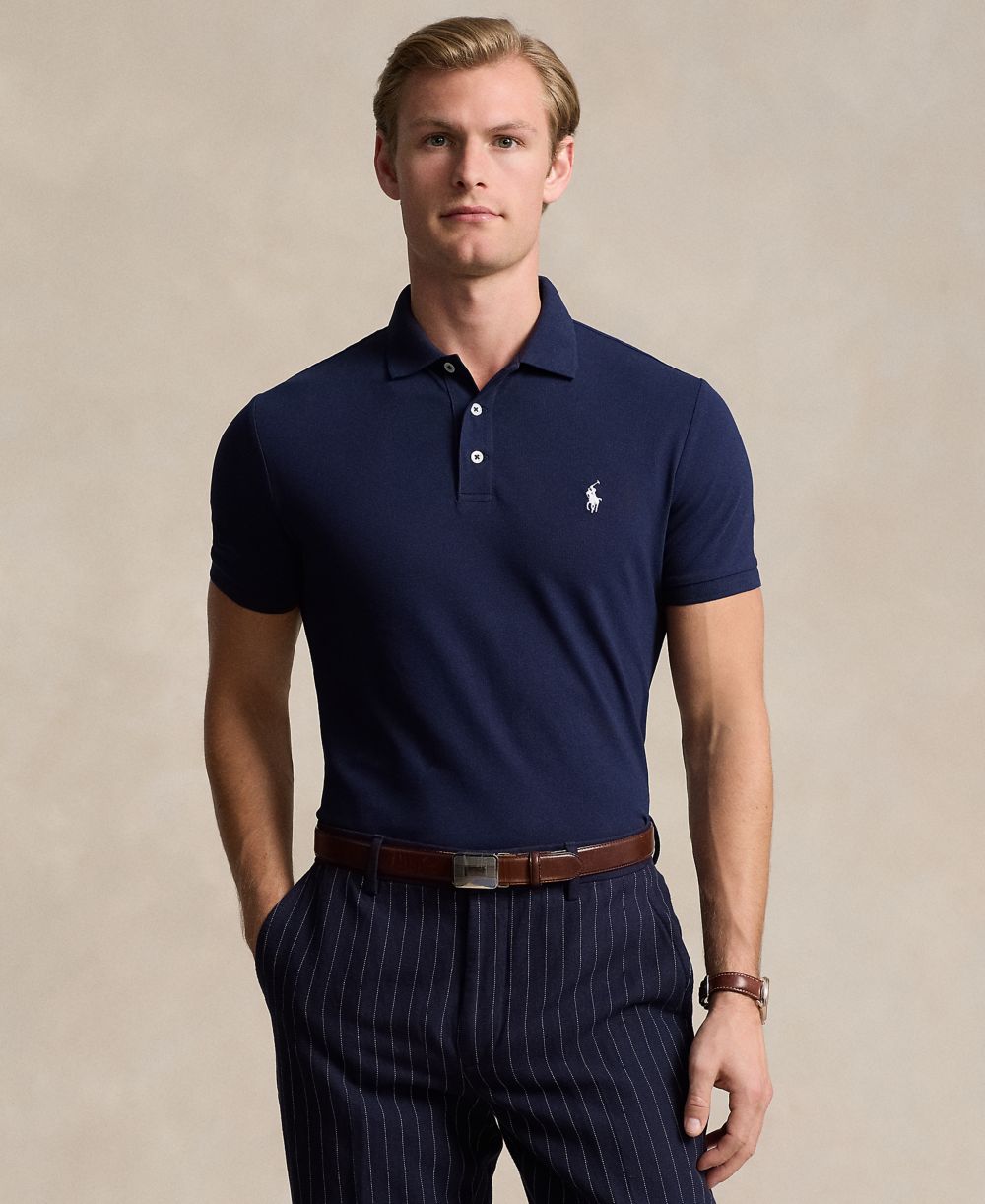 Men's Classic-Fit Stretch Mesh Polo Shirt