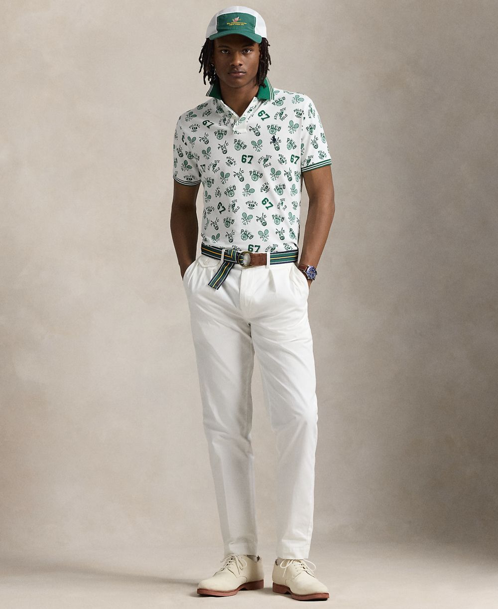 Men's Classic-Fit Print Mesh Polo Shirt
