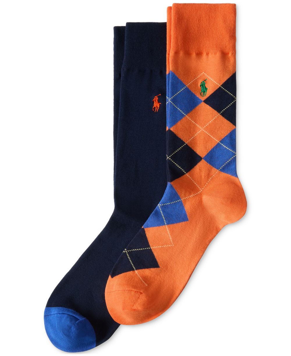 Men's Argyle Slack Socks, 2-Pack