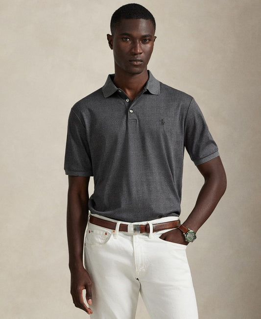 Men's Glen Plaid Polo Shirt