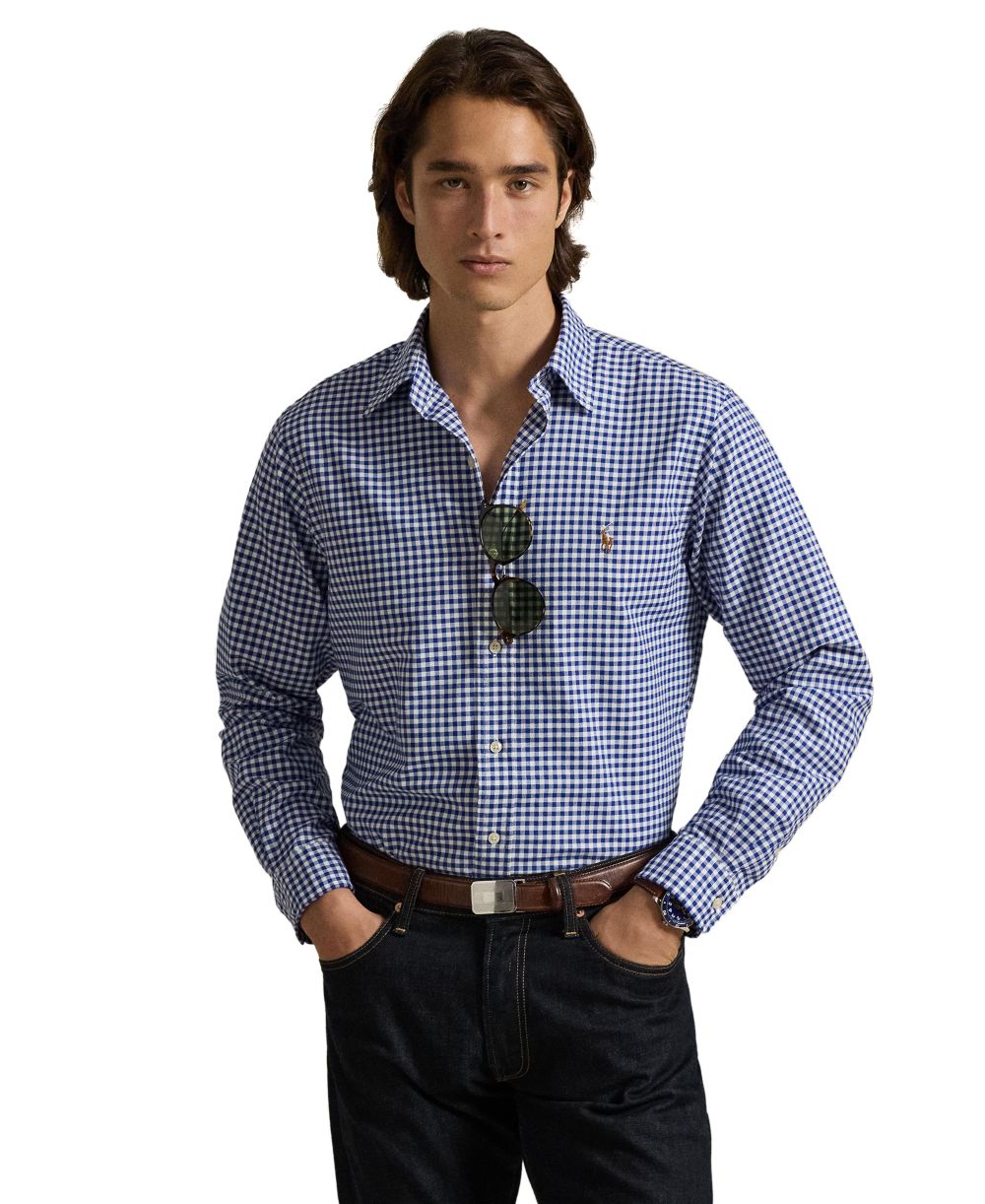 Men's Classic Fit Plaid Brushed Oxford Shirt
