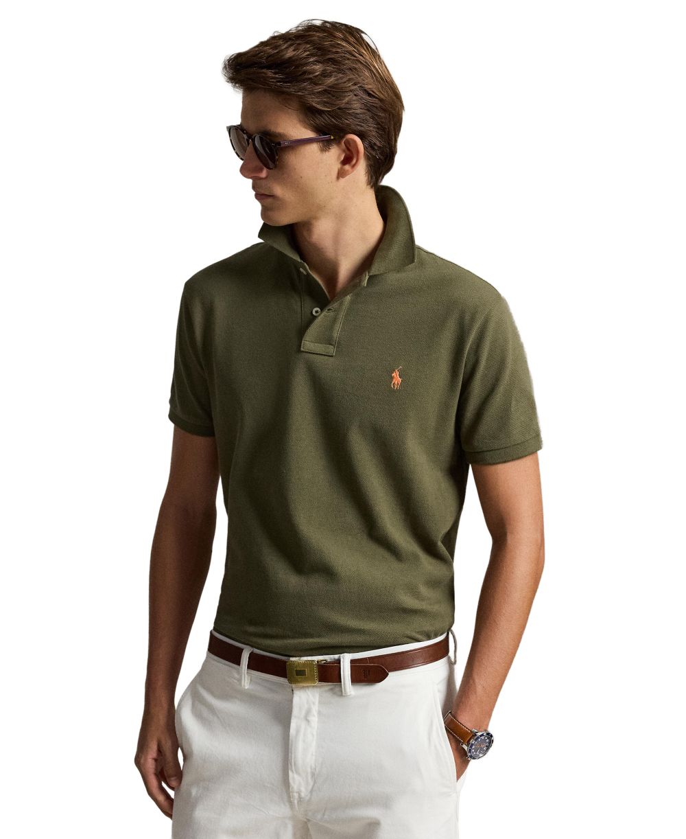 Men's Custom Slim-Fit Mesh Polo Shirt