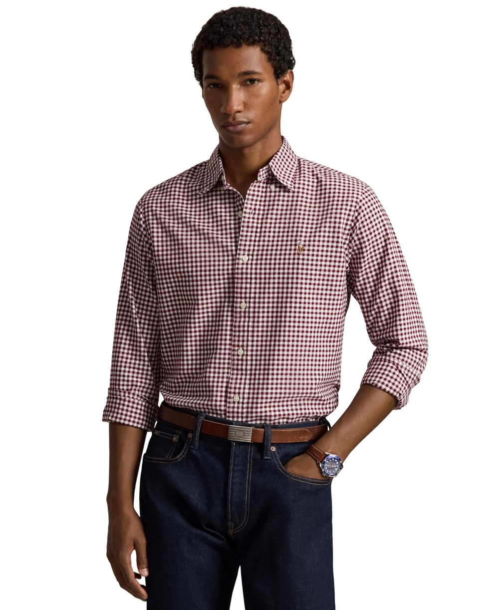 Men's Classic Fit Plaid Brushed Oxford Shirt